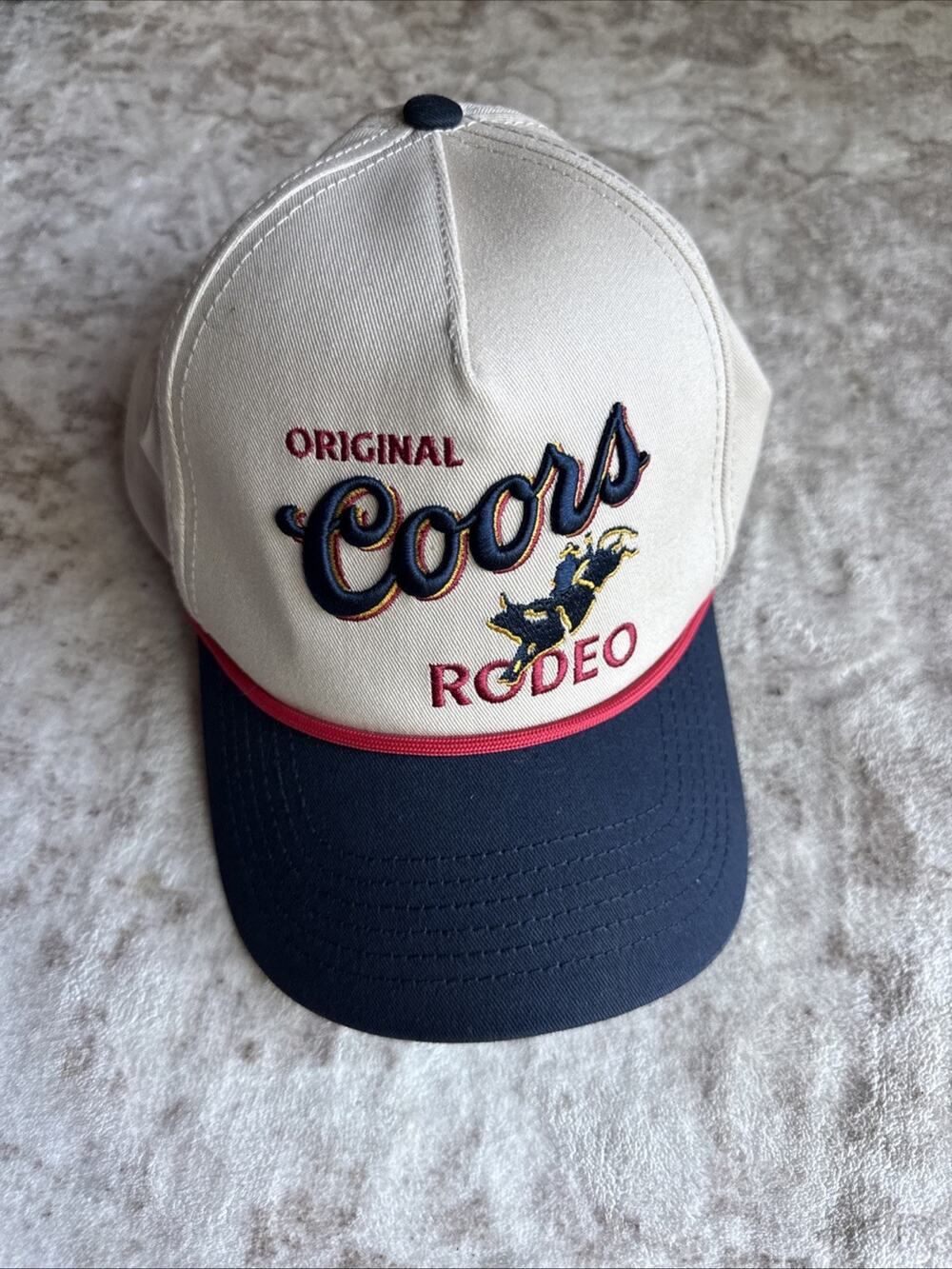 Coors Banquet Rodeo H3 Headwear Rope Snapback Hat Western Cowboy Beer NWOT